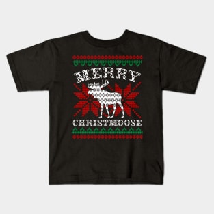 Merry Christmoose Ugly Moose Kids T-Shirt